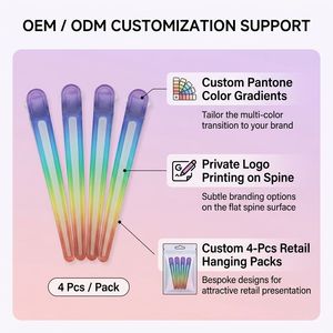 4 pinzas de pelo con degradado <span class=keywords><strong>arco</strong></span>íris, clips de aluminio para seccionar, horquillas con tira de silicona antideslizante para peinar - Product Image 3