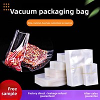 Sacs alimentaires sous vide personnalisés en PA/PE/Nylon, scellés sur trois côtés, haute barrière, pochettes transparentes en plastique pour viande, poisson et saucisses surgelés