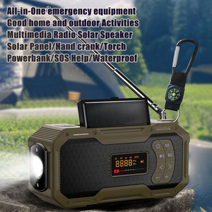 Mạnh mẽ tiện dụng thoa có thể sạc lại đài phát thanh mạnh mẽ cắm trại Đèn Pin Đèn đọc sách AM/FM di động ngoài trời 5000mAh loa đài phát thanh - Product Image 5