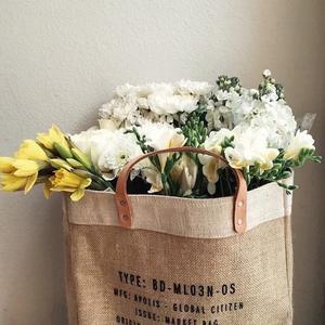 Hot Custom Waterproof Coated Leather Handle Jute <b>Bag</b> Burlap <b>Shopping</b> <b>Bag</b> - Product Image 3