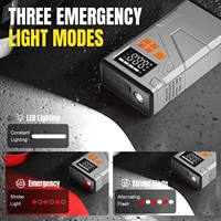 Nouvel Arrivage Compresseur d'air portable multifonction 12V avec affichage LED, boîtier ABS, gonfleur de pneus et démarreur de batterie pour voiture, vélo et ballons