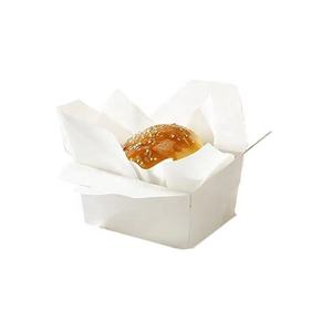 Boîte en papier pour emporter, blanche, bon marché, résistante à la graisse, pour poulet rôti, nuggets, hamburgers, frites, poulet, déjeuner, restauration rapide - Product Image 1