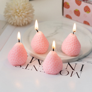 Wholesale High Quality Fruit <strong>Red</strong> Pink Strawberry Scented <strong>Candles</strong> Creative Handmade Gift Art <strong>Funny</strong> Scented <strong>Candles</strong> - Product Image 6