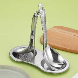304 Stainless Steel Spoon, Thickened Kitchen Spoon Holder, <b>Plate</b> Holder, Restaurant Hot Pot Spoon <b>Rack</b>, Scoop Spoon, Soup Dish - Product Image 1