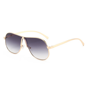 Custom Logo 2026 Fashion Men Women Metal Frame One Piece <b>Sunglasses</b> UV400 <b>Gradient</b> Shades Oversized Pilot Sun Glasses - Product Image 4