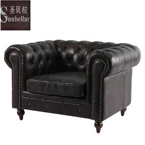 Mobili dell'hotel su misura divano in vera pelle Vintage fatto a mano e in vera pelle <span class=keywords><strong>poltrona</strong></span> soggiorno VIP camera in pelle marrone chiaro Tufted Roll <span class=keywords><strong>poltrona</strong></span> - Product Image 4