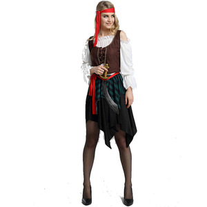 Disfraz de <span class=keywords><strong>Pirata</strong></span> para Adultos, Atuendo de Cosplay de Halloween, Disfraz de <span class=keywords><strong>Pirata</strong></span> Caribeño para Hombres y Mujeres, Vestido para Representaciones Escénicas - Product Image 2