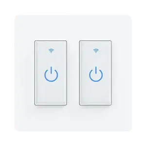 Interruptor de luz inteligente, interruptor de luz touch wifi de parede inteligente tipo tuya us 3 gang 120