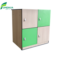 Casier d'étudiant compact en stratifié HPL assemblé, avec serrure électronique et à clé, étanche, ignifuge et durable pour les couloirs scolaires