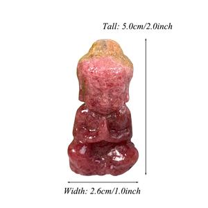 Hotsale naturel de haute qualité sculpté à la main matériaux mixtes petites sculptures de <span class=keywords><strong>bouddha</strong></span> rose rêve améthyste guérisseur doré pour la décoration - Product Image 6