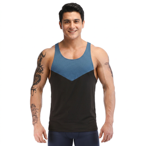 Camiseta de tirantes básica para hombre, de dos tonos, personalizada, para gimnasio, venta al por mayor, precio económico, ropa deportiva de color liso, 2026 - Product Image 1
