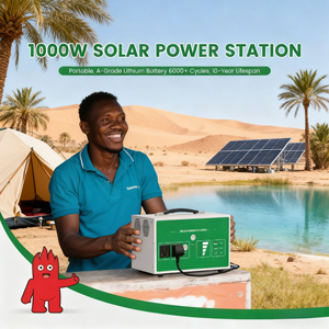 Générateur de camping extérieur sans fil à énergie solaire, tout-en-un, station d'alimentation portable 1000w - Product Image 3