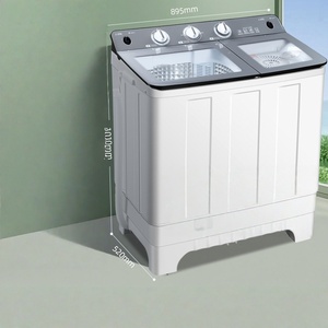<span class=keywords><strong>Lavadora</strong></span>-Secadora Semiautomática Grande de <span class=keywords><strong>Doble</strong></span> Tina de 14 kg con Cubierta Protectora y Carcasa de Plástico, Todo en Uno - Product Image 5