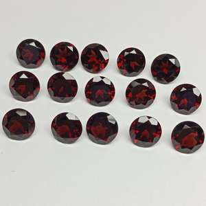 Piedras Preciosas de Granate de Mozambique Naturales Redondas de 6 mm, Alta Calidad 3A, Corte Facetado Suelto para Joyería, Color Rojo Marrón, 0.95 ct, Tercera Corteza - Product Image 6