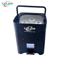 Projecteur LED sans fil Sailwin Factory à télécommande, sur batterie, 6x18W RGBWAUV 6-en-1, pour scène et mariage