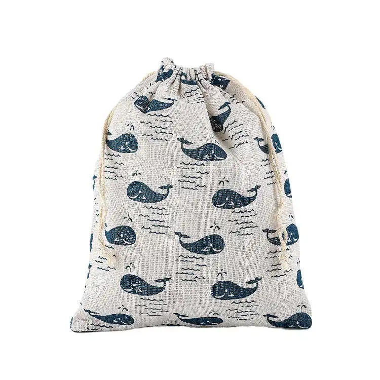 Reusable Festival Packaging Christmas Drawstring Gift Bags For Candy