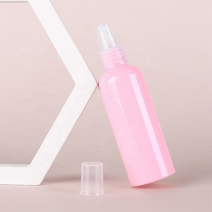 2024 nueva llegada lista para enviar vacía en Stock 100mL botella de spray de PET de hombro redondo botellas de rociador pequeñas de tóner rosa - Product Image 2