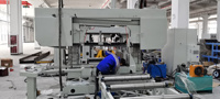 Mesin Pengeboran Balok H CNC Kecepatan Tinggi Garis Penandaan Pengeboran Balok 3D Konstruksi PLC