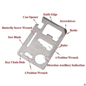 11 trong 1 thép không gỉ Survival thẻ đa công cụ bia mở chai - Product Image 6