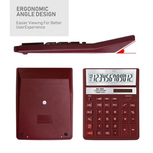 12 16 chữ số nhà máy cung cấp gốc kép điện văn phòng văn phòng phẩm ESD Máy tính năng lượng mặt trời thực calculadora Máy tính để bàn - Product Image 2