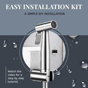 Mejor Vendido: Set de Accesorios de Baño de Acero Inoxidable 304 con Diseño Moderno y Acabado Níquel, Ducha de Mano y Rociador de Bidé para Inodoro - Product Image 2