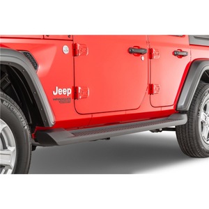 Marchepieds latéraux pour Jeep Wrangler JL deux portes quatre portes en acier noir - Product Image 1