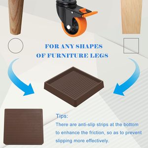 Coussinets <span class=keywords><strong>de</strong></span> meubles <span class=keywords><strong>de</strong></span> haute qualité <span class=keywords><strong>de</strong></span> 3 pouces tasses carrées en caoutchouc antidérapantes bouchons <span class=keywords><strong>de</strong></span> canapé <span class=keywords><strong>de</strong></span> <span class=keywords><strong>lit</strong></span> et protège-jambes - Product Image 6