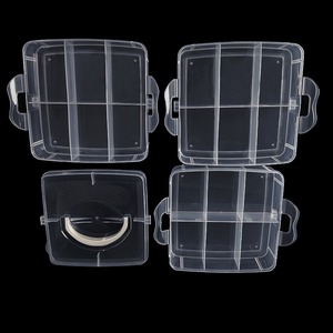 Transparent Three Layer Jewelry Storage Box 15.4x15.3x13cm With 18 Compartments For Earrings Rings And Small Toys - Product Image 3