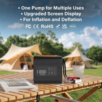 Pompe à air haute pression double usage avec écran LED, batterie intégrée, double fonction gonflage et dégonflage, pompe à air portable pour planche de SUP