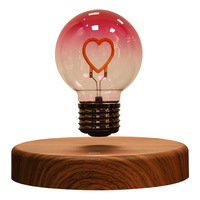 Lampe de chevet LED moderne à lévitation magnétique anti-gravité, avec interrupteur, en bois, alimentée par USB, cadeau d'anniversaire ou de fêtes, pour bureau