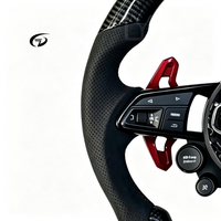 Volant en fibre de carbone avec LED compatible avec Audi TT TTS R8 A3 A4 A5 A6 A7 B8 B9 S3 S4 S5 RS3 RS5 RS7 C7 RS Q3 Q5 Q7 Q8 8V