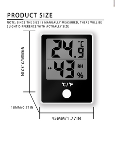 Medidor de Temperatura y Humedad Digital para el Hogar, Mini Termómetro Higrómetro Electrónico de Plástico con Pantalla LCD, Personalizable de Fábrica - Product Image 2