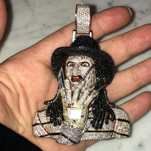 Colgante de Moda para Hombre, Diseño Hip Hop, Personalizado, con Moissanita Certificada IGI, Chapado en Oro de 14K, Latón de Alta Calidad, Colección Fina - Product Image 3