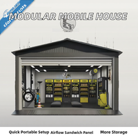 Atelier de réparation automobile préfabriqué en panneaux sandwich, conteneur détachable robuste pour service automobile extérieur et stockage d'outils