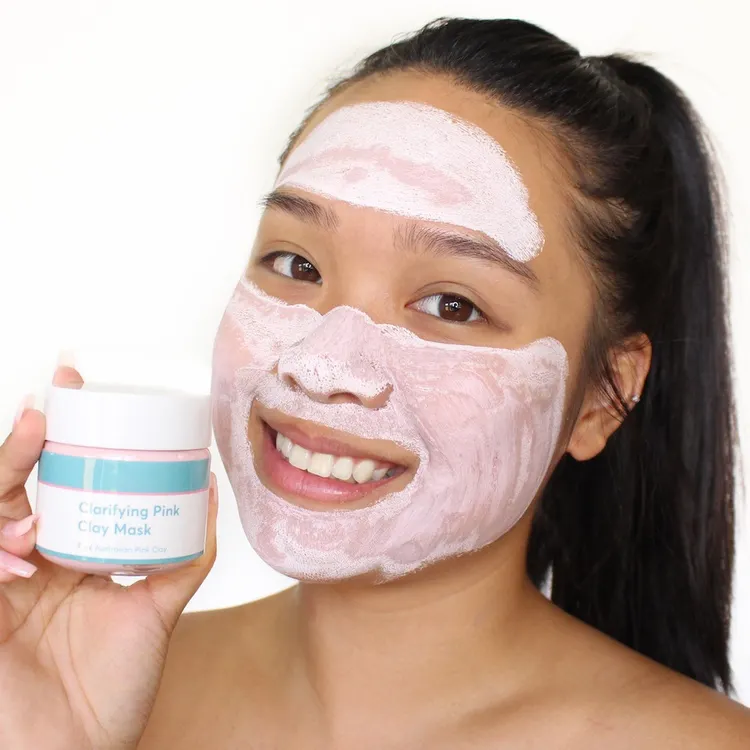Deep Cleansing Moist urizing and Refining Poren Clari fying Pink Clay Mask zur Entgiftung von Peeling und Aufhellung Ihrer Haut
