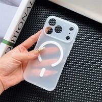 Coque magnétique ultra-fine en TPU souple mat pour iPhone 18 Pro Max 17 Pro 16 15 Plus, protection arrière anti-traces de doigts