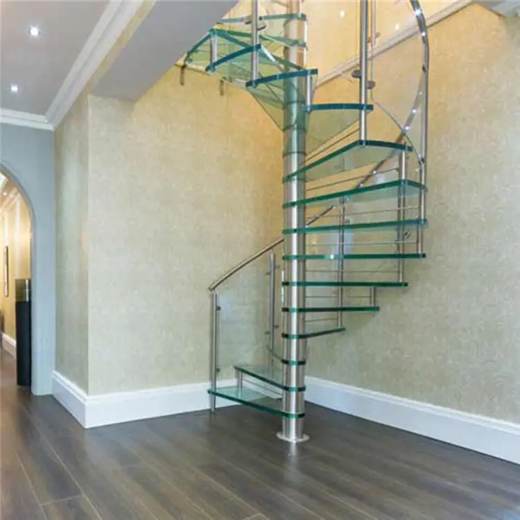 Escada de vidro com led, escada para uso externo, indústria de vidro, escada de metal, estiloso, espiral de vidro