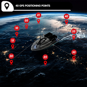 Nuevo Bote Cebador RC V070 con Batería <span class=keywords><strong>de</strong></span> 12000mAh 7.4V, Control Remoto <span class=keywords><strong>de</strong></span> 500m, Doble Motor, GPS, Beidou, Autodirección y Buscador <span class=keywords><strong>de</strong></span> Peces - Product Image 5