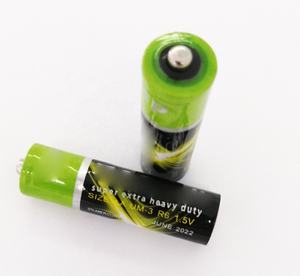 Batterie au carbone-zinc AA UM3 1,5 V R6 à haute puissance, super résistante, avec gaine en PVC, pour jouets, télécommandes - Product Image 1