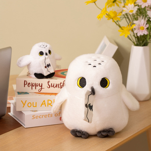 Peluche Gufo Bianco Hedwig Super Morbido in Cotone PP con Busta - Pupazzo Animale Imbottito a Forma di Gufo Cartone Animato - Product Image 2