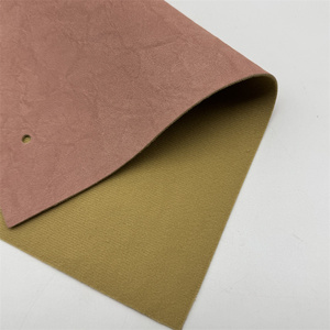 Tissu en cuir PU effet nubuck suédé personnalisé, toucher velours mat, feuilles de similicuir design, végétalien pour artisanat et maroquinerie - Product Image 2