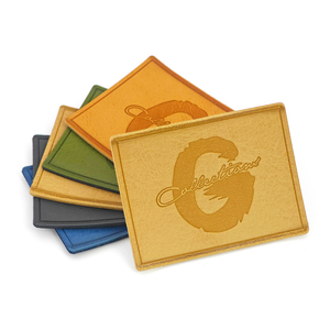 Custom logo PU Leather Patch Embossed leather <b>labels</b> leather tags for jeans handbags Garment - Product Image 5