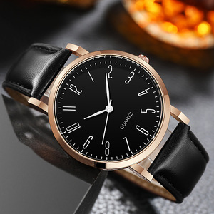 Montre à mouvement quartz pour homme, tendance, décontractée, avec boucle à ardillon en cuir, cadran large en alliage de 40,5 mm, pour le quotidien et les affaires, vente en gros - Product Image 6