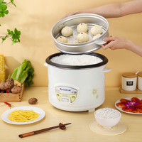 Olla Arrocera Eléctrica Antiadherente de Hierro, Vaporera Combinada, 2L-6L, con Taza Medidora, Paleta, Control de Temporizador Digital Inteligente, Ecológica
