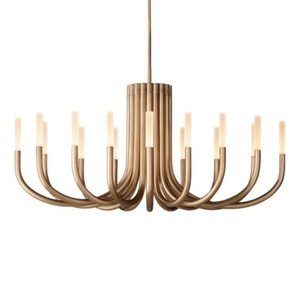 Modern Multi Head Chandelier <b>Led</b> <b>Lighting</b> Fixture Round Design For Living Room Villa Decor - Product Image 5