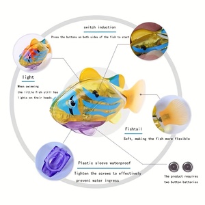 <span class=keywords><strong>Robot</strong></span> de Natación a Batería para Mascotas, <span class=keywords><strong>Juguete</strong></span> Electrónico de Simulación de Peces con Luces LED, Precio de Fábrica - Product Image 6