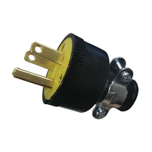 LUMEX 15A 125V NEMA 5-15P PVC אמריקאי סטנדרטי ישר להב תקע