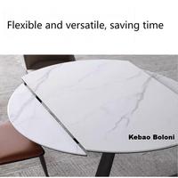 Ensemble de table à café et à dîner rétractable de luxe italien au design moderne, écologique, avec 4 chaises pour hôtel, cuisine et salle à manger