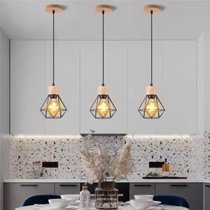 Nordic Industrial Chandelier 3-Head E26 LED Pendant <b>Light</b> For Home Bedroom <b>Dining</b> Bar Counter Fixture - Product Image 4