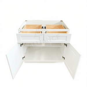 Gabinetes de Cocina Blancos Alliance B33-B36, 2 Cajones, Estilo Shaker Moderno, con Herrajes de Cierre Suave, para Cocina, Hogar u Oficina - Product Image 1